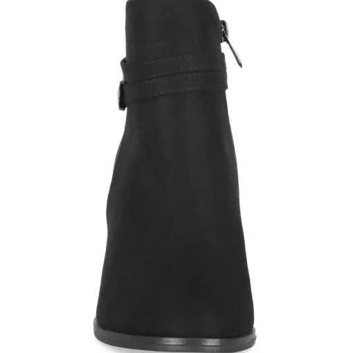 Bottines NOIR Femme Motif Uni Fermeture éclair