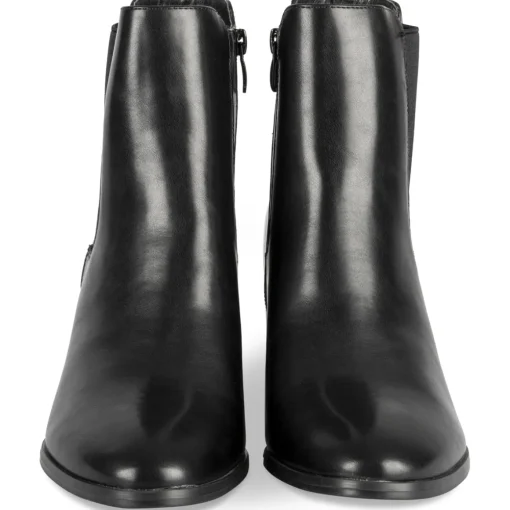 Bottines NOIR Femme Motif Uni Fermeture éclair