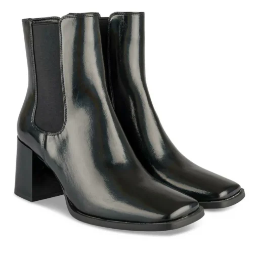 Bottines NOIR Femme Motif Iridescent Elastique