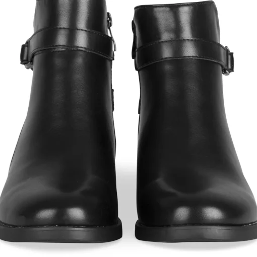 Bottines NOIR Femme Motif Uni Fermeture éclair