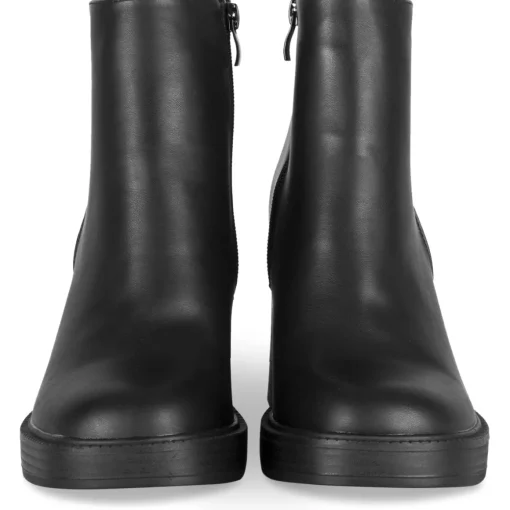 Bottines NOIR Femme Motif Uni Fermeture éclair