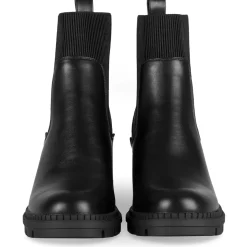 Bottines NOIR Femme Motif Uni A Enfiler