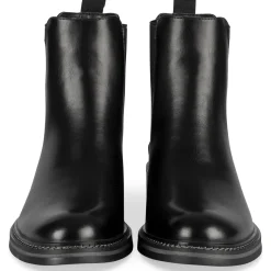 Bottines NOIR Femme Motif Uni Elastique