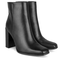 Bottines NOIR Femme Motif Uni Fermeture éclair