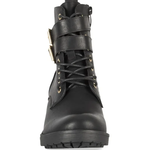 Bottines NOIR Femme Motif Uni A Enfiler