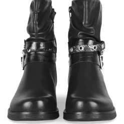 Bottines NOIR Femme Motif Clouté Fermeture éclair