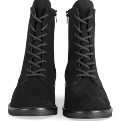 Bottines NOIR Femme Motif Uni Lacets