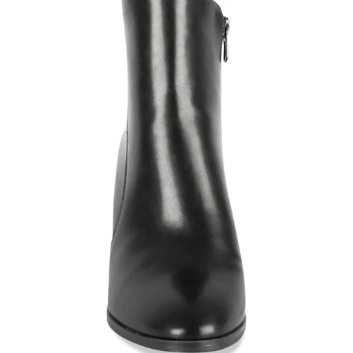 Bottines NOIR Femme Motif Uni A Enfiler