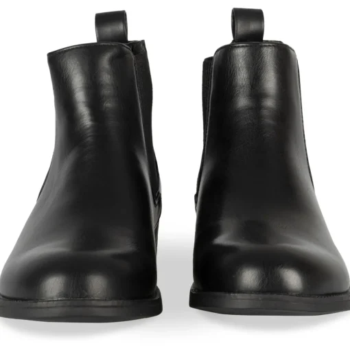 Bottines NOIR Femme Motif Uni A Enfiler