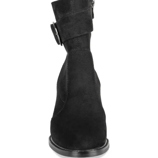 Bottines NOIR Femme Motif Uni Fermeture éclair