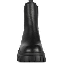 Bottines NOIR Femme Motif Uni Elastique