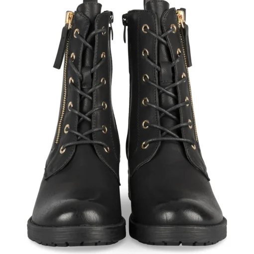 Bottines NOIR Femme Motif Uni A Enfiler