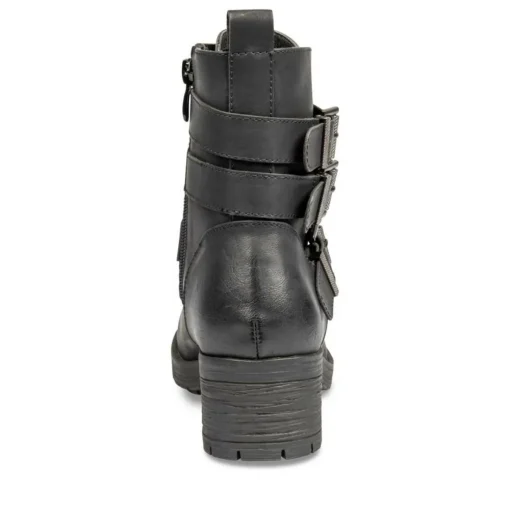 Bottines NOIR Femme Motif Uni Fermeture éclair