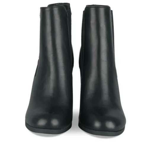 Bottines NOIR Femme Motif Uni Elastique