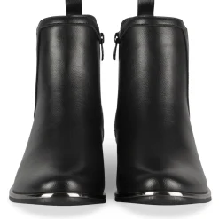 Bottines NOIR Femme Motif Uni Elastique