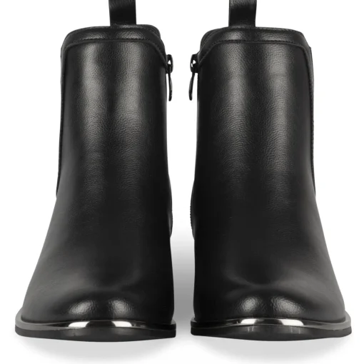 Bottines NOIR Femme Motif Uni Elastique