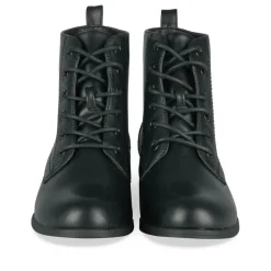 Bottines NOIR Femme Motif Uni Lacets