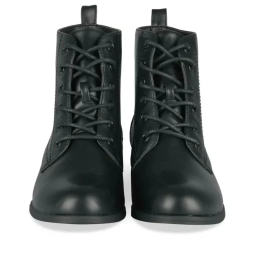Bottines NOIR Femme Motif Uni Lacets
