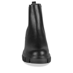 Bottines NOIR Femme Motif Uni Elastique