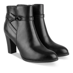 Bottines NOIR Femme Motif Uni Fermeture éclair