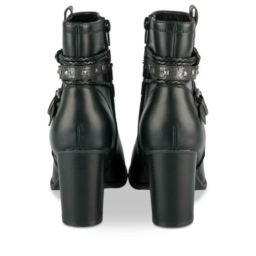 Bottines NOIR Femme Motif Clouté Fermeture éclair