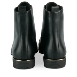 Bottines NOIR Femme Motif Uni Lacets