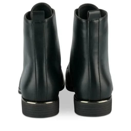 Bottines NOIR Femme Motif Uni Lacets
