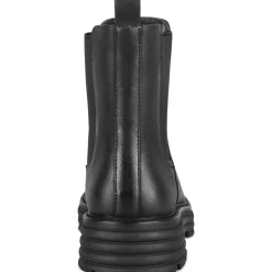 Bottines NOIR Femme Motif Uni A Enfiler