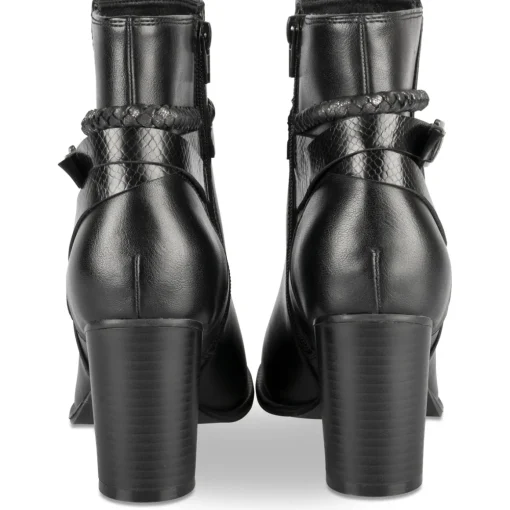 Bottines NOIR Femme Motif Uni Fermeture éclair