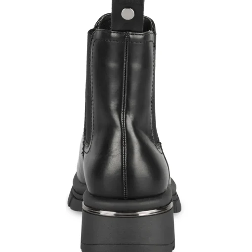 Bottines NOIR Femme Motif Uni A Enfiler