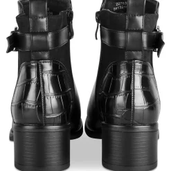 Bottines NOIR Femme Motif Uni Fermeture éclair