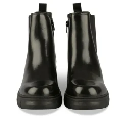 Bottines NOIR Femme Motif Vernis Elastique