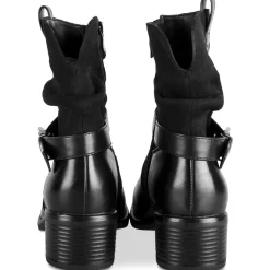 Bottines NOIR Femme Motif Uni Fermeture éclair