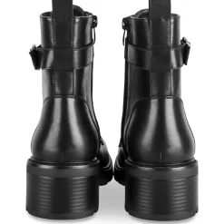 Bottines NOIR Femme Motif Uni Lacets