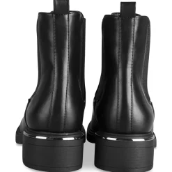 Bottines NOIR Femme Motif Uni A Enfiler