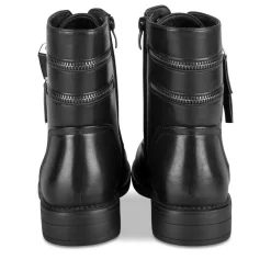 Bottines NOIR Femme Motif Uni Lacets
