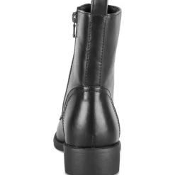 Bottines NOIR Femme Motif Uni Lacets