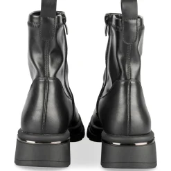 Bottines NOIR Femme Motif Uni Fermeture éclair