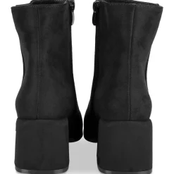 Bottines NOIR Femme Motif Uni Fermeture éclair