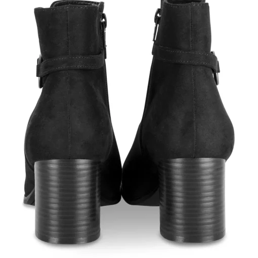 Bottines NOIR Femme Motif Uni Fermeture éclair