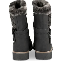 Bottines NOIR Femme Motif Uni Fermeture éclair