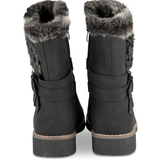 Bottines NOIR Femme Motif Uni Fermeture éclair
