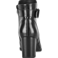Bottines NOIR Femme Motif Uni Fermeture éclair