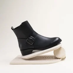 Bottines NOIR Femme Motif Uni Fermeture éclair