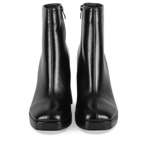 Bottines NOIR Femme Motif Uni Fermeture éclair