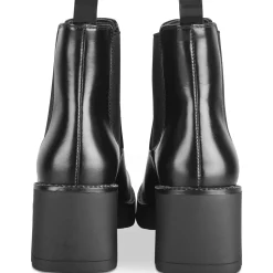 Bottines NOIR Femme Motif Uni Elastique