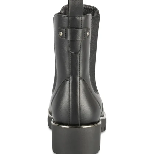 Bottines NOIR Femme Motif Uni A Enfiler