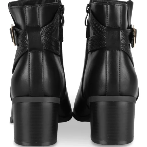 Bottines NOIR Femme Motif Uni Fermeture éclair