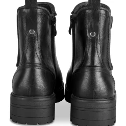 Bottines NOIR Femme Motif Uni Fermeture éclair