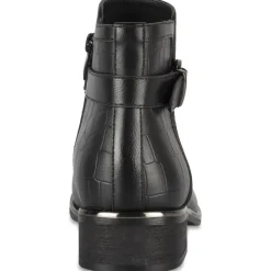 Bottines NOIR Femme Motif Uni Fermeture éclair